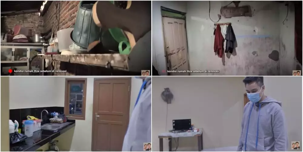 potret dulu dan kini rumah direnovasi baim © YouTube
