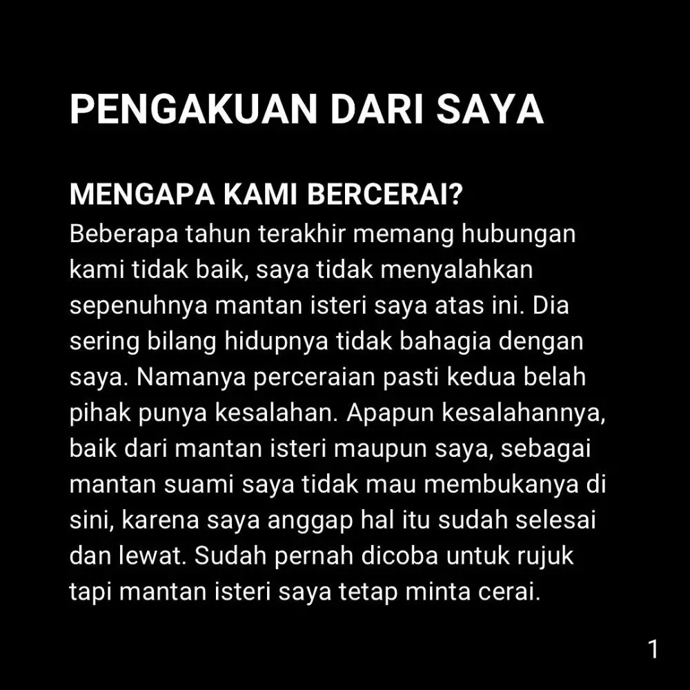 Klarifikasi Steno Ricardo terkait perceraiannya © Instagram