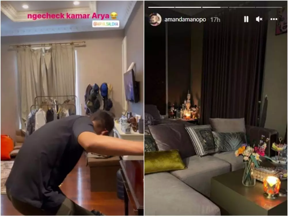 beda kamar amanda manopo dan arya saloka di lokasi syuting © instagram