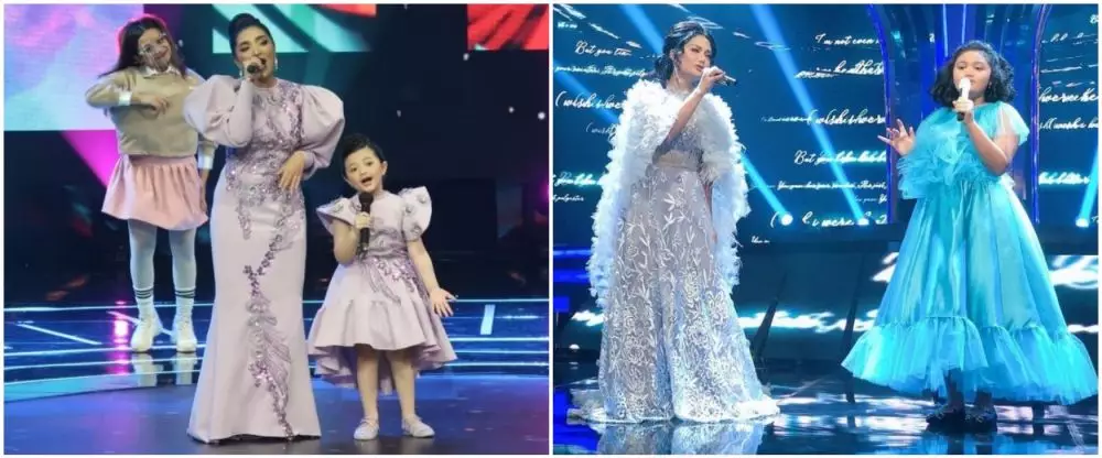 Beda gaya Ashanty dan Krisdayanti manggung bareng anak © berbagai sumber Beda gaya Ashanty dan Krisdayanti manggung bareng anak © berbagai sumber