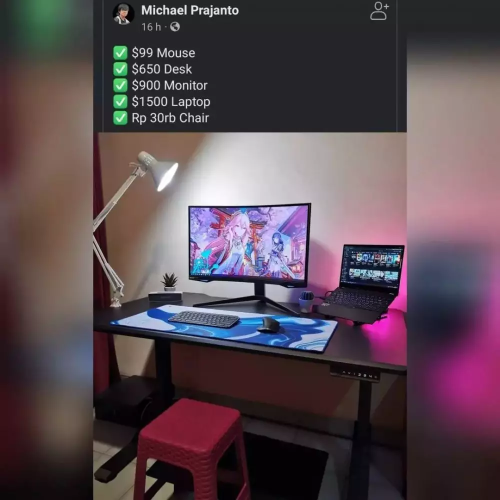 peralatan gaming malah jadi lucu © Instagram peralatan gaming malah jadi lucu © Instagram