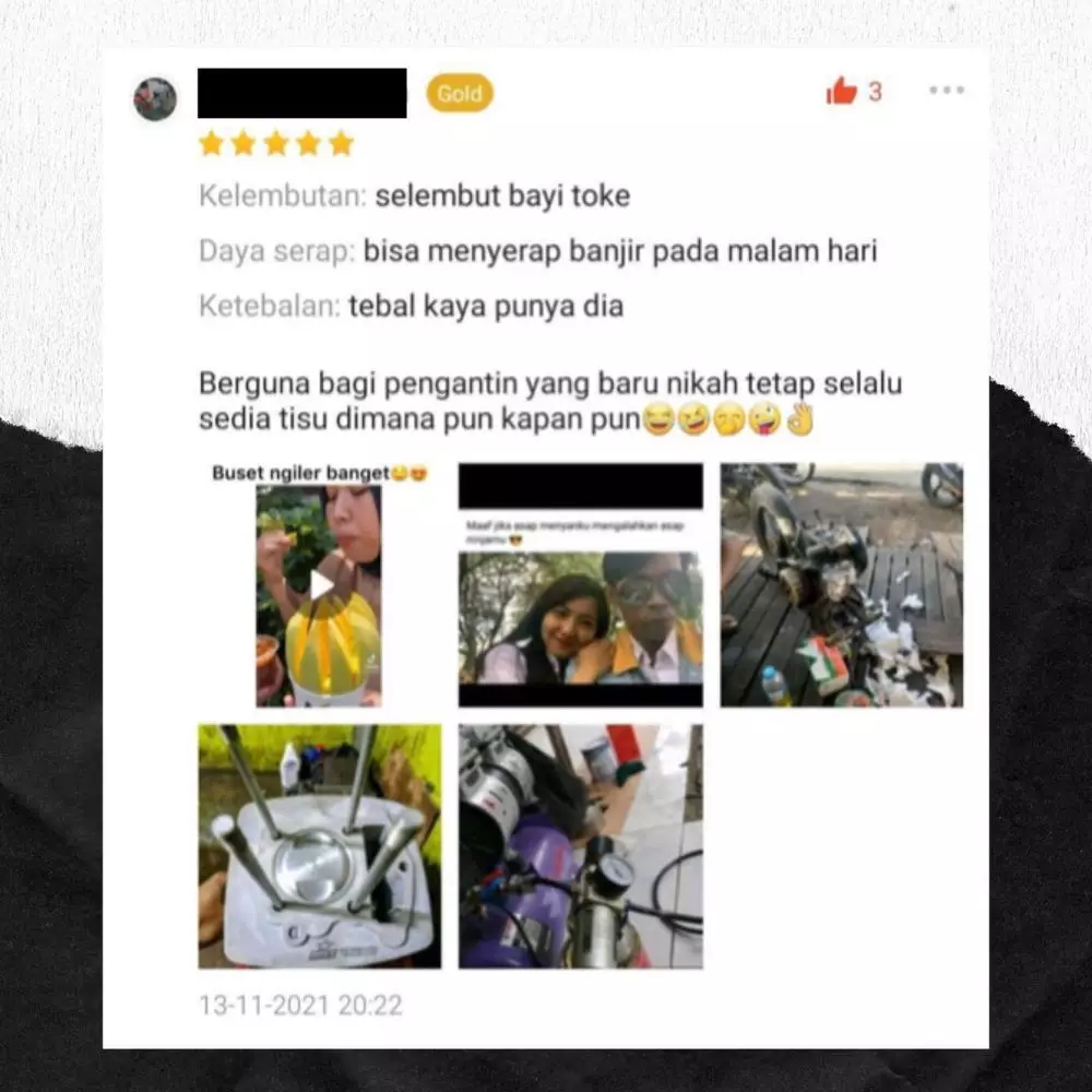 review nyeleneh di online shop © berbagai sumber