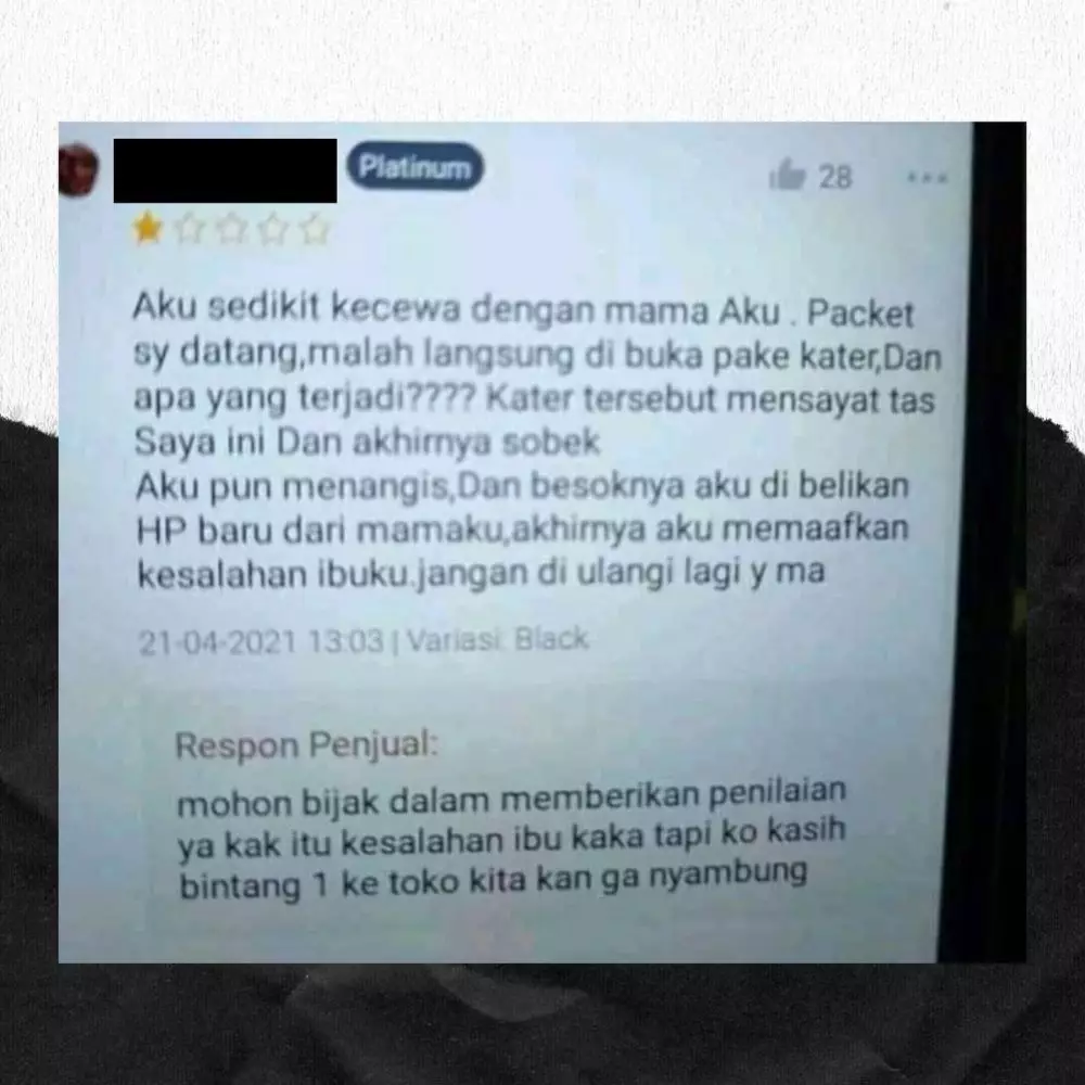 review nyeleneh di online shop © berbagai sumber