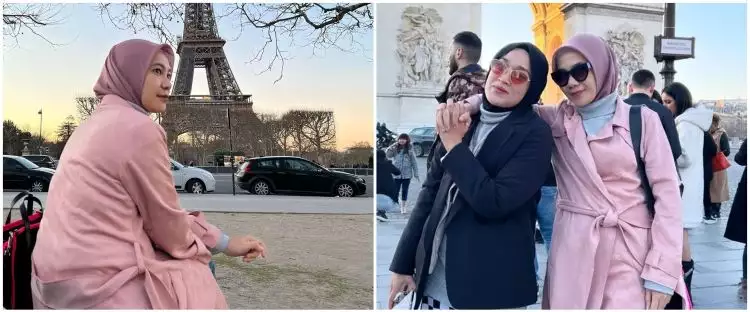 11 Potret Mommy ASF dan Ririe Fairus di Paris, kerja sambil liburan