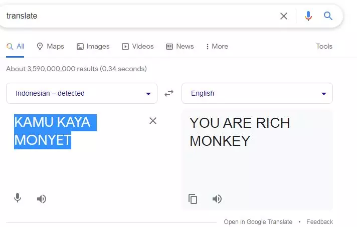 terjemahan bahasa inggris google translate © berbagai sumber