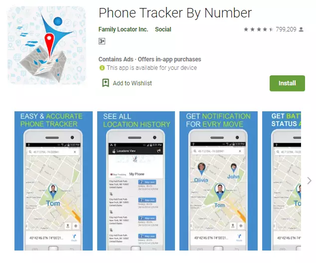 Aplikasi pelacak lokasi Android play.google.com