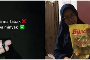 Viral pria bawa minyak goreng ke rumah pacar, bikin calon mertua heboh
