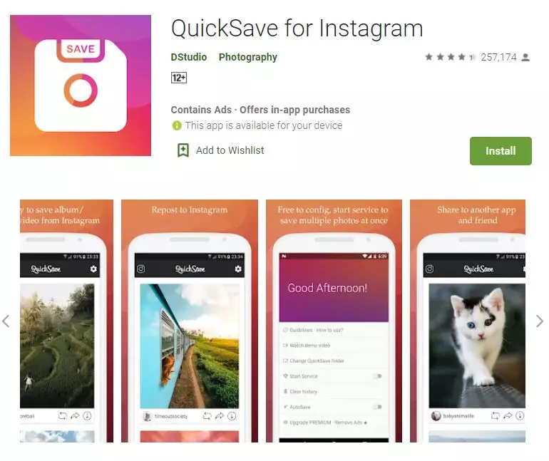 Aplikasi download video di Instagram play.google.com