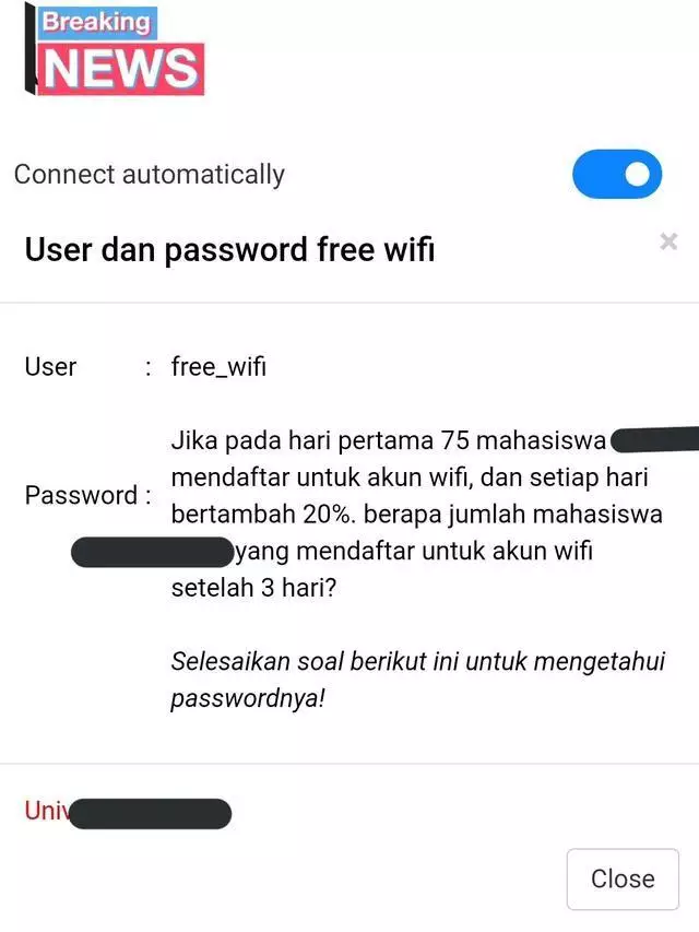 Password WiFi pakai rumus menghitung © berbagai sumber