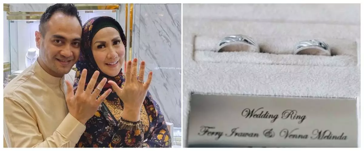 9 Potret cincin pernikahan Venna Melinda & Ferry Irawan, simpel