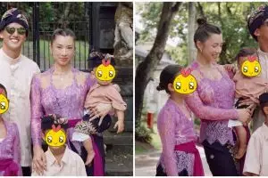7 Gaya pemotretan keluarga Jennifer Bachdim sambut Hari Raya Nyepi