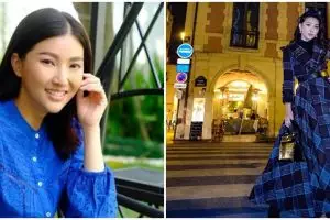 9 Gaya Sarwendah liburan ke Paris, stylish kenakan daster