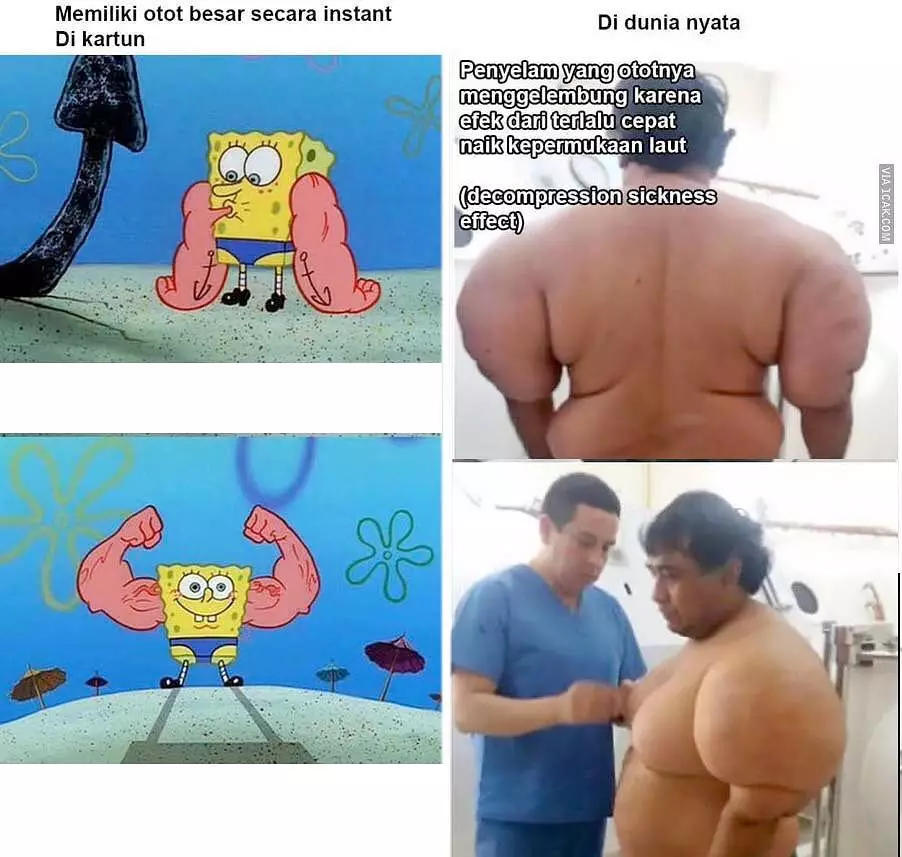 mirip tokoh kartun spongebob © berbagai sumber