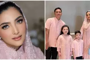 11 Potret Ashanty di akikah anak Aurel dan Atta, outfit serba pink