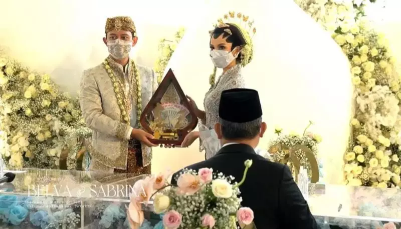 momen pernikahan belva dan sabrina © YouTube