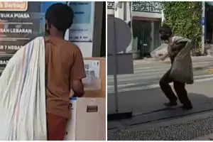 Bocah berpenampilan lusuh diam-diam sedekah di kotak amal, bikin haru