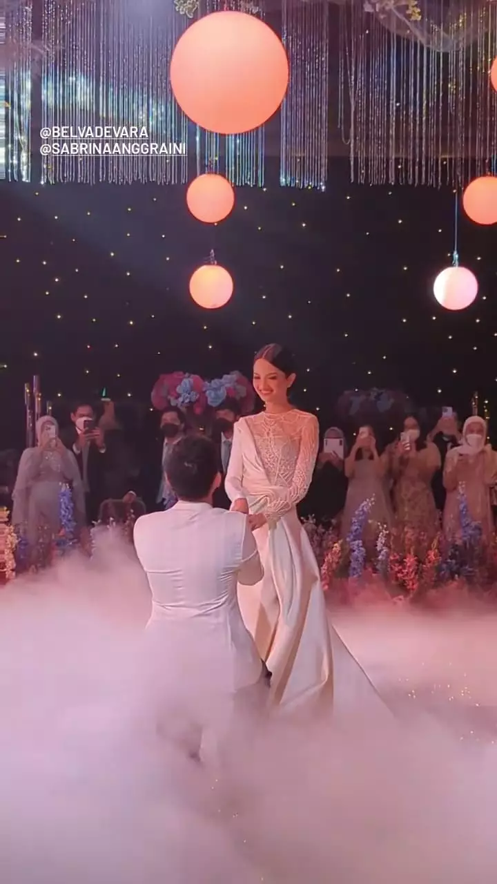 momen resepsi pernikahan belva dan sabrina © instagram