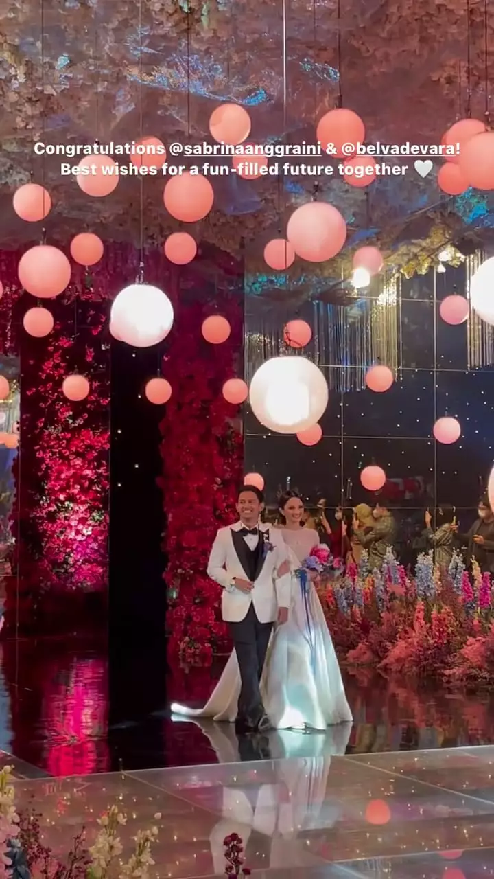 momen resepsi pernikahan belva dan sabrina © instagram