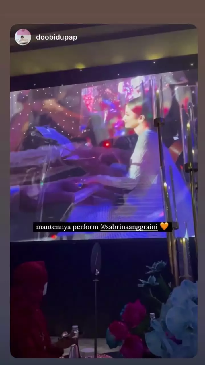 momen resepsi pernikahan belva dan sabrina © instagram