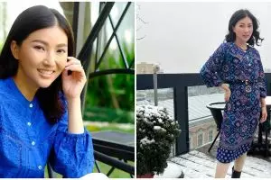 9 Gaya Sarwendah liburan pakai daster, tampil nyentrik di Paris