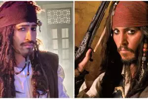 7 Potret Shaheer Sheikh cosplay jadi bajak laut, mirip Johnny Depp