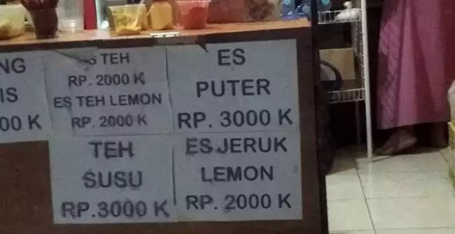 tulisan nyeleneh harga dagangan © berbagai sumber tulisan nyeleneh harga dagangan © berbagai sumber