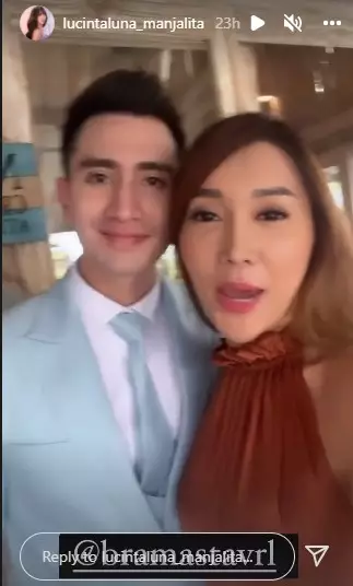 Gaya Lucinta Luna di pernikahan Venna Melinda © berbagai sumber