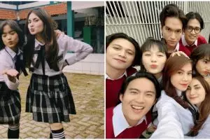 9 Potret Fuji dengan pemain film Bukan Cinderella di sela-sela syuting