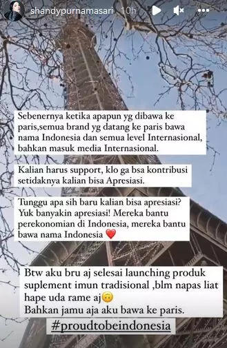 Shandy Purnamasari tudingan pembohongan di Paris Fashion Week 2022 Instagram Shandy Purnamasari tudingan pembohongan di Paris Fashion Week 2022 Instagram