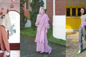Temukan inspirasi outfit berhijab ala seleb Tanah Air di kuis ini