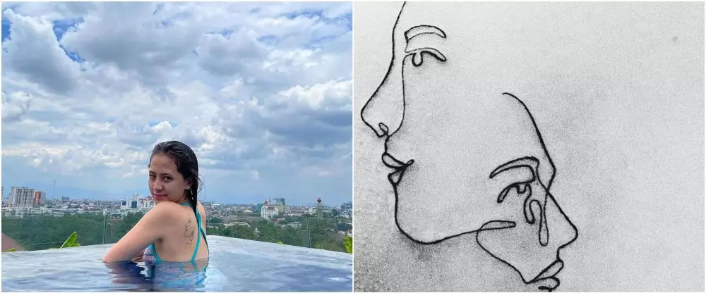 penampakan tato seleb di punggung © instagram