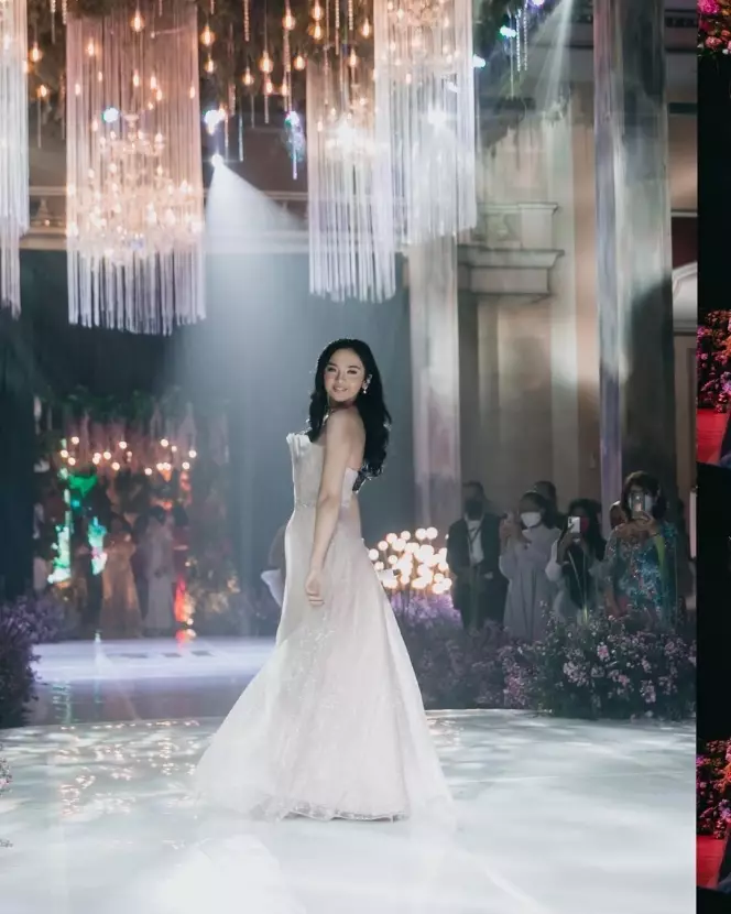 Pesona Lyodra nyanyi di nikahan © Instagram