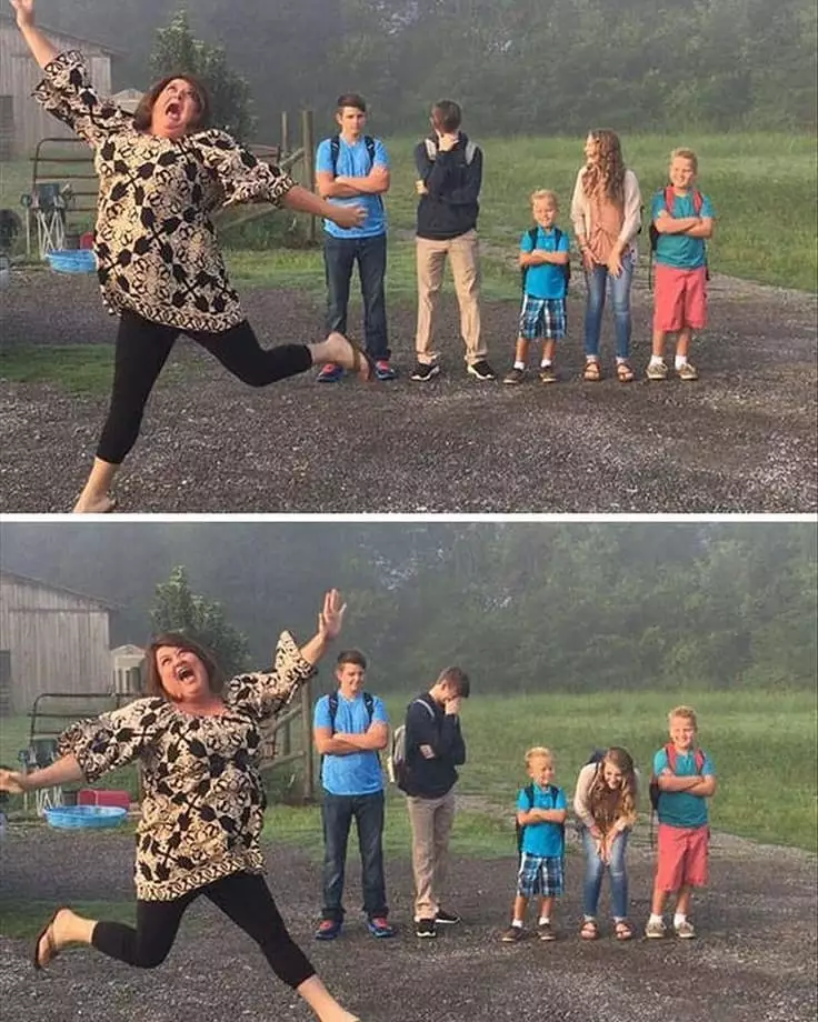 beda gaya sendiri saat foto bareng © Instagram