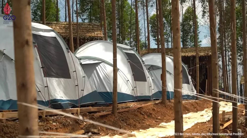 penampakan kemah jokowi di ikn © berbagai sumber penampakan kemah jokowi di ikn © berbagai sumber