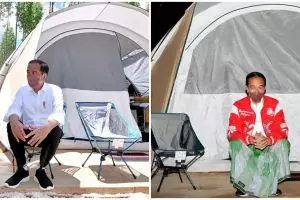 11 Potret kemah Jokowi & menteri di titik nol IKN, toilet bikin salfok