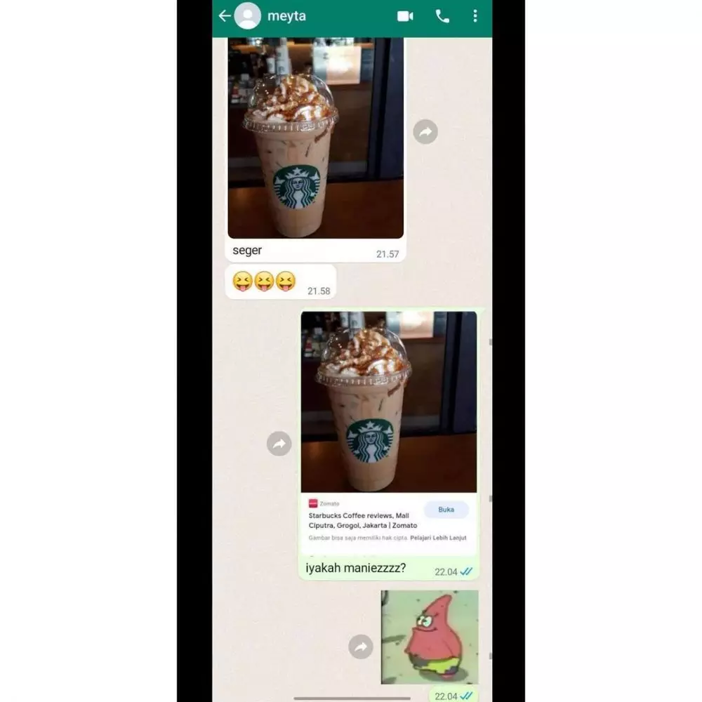 chat gebetan endingnya patah hati © Instagram