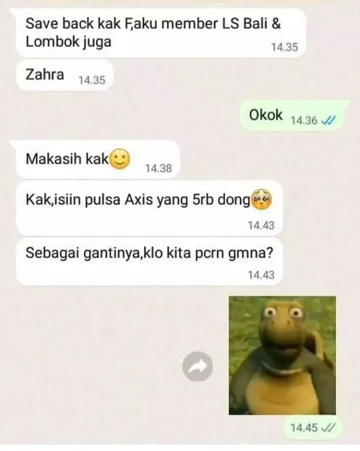 chat gebetan endingnya patah hati © Instagram