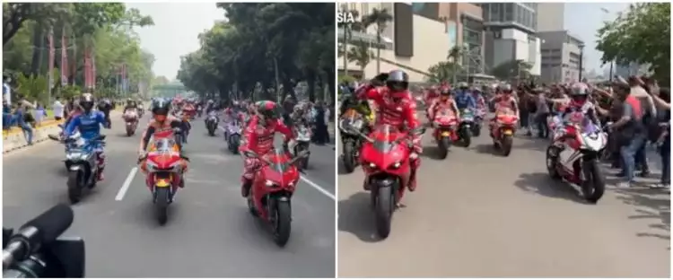 9 Momen parade pembalap MotoGP di Jakarta, disambut sorak sorai warga