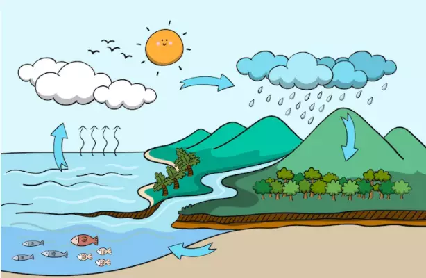 Evaporasi adalah proses penguapan air  © 2022 berbagai sumber 