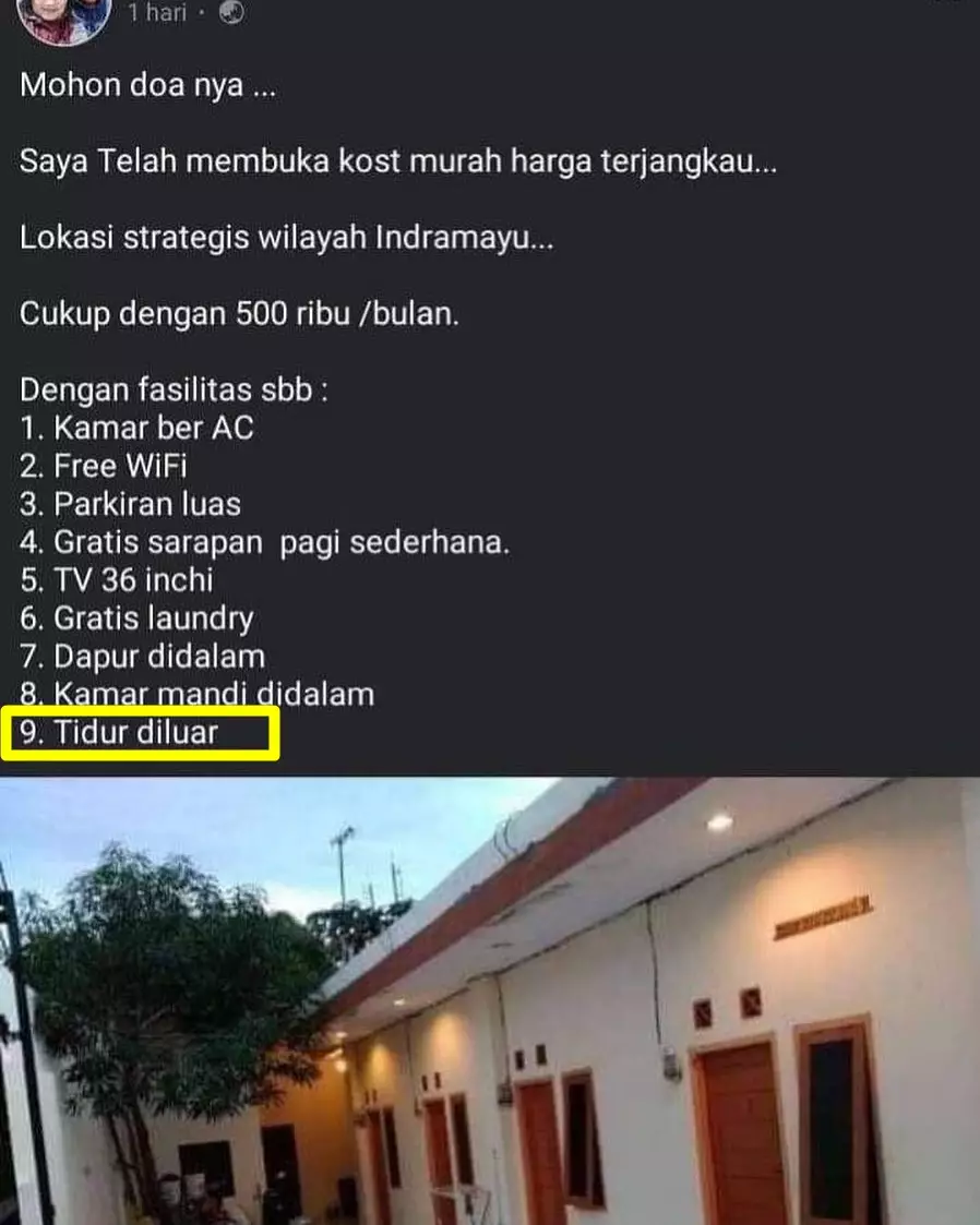 pengumuman terima kos © berbagai sumber