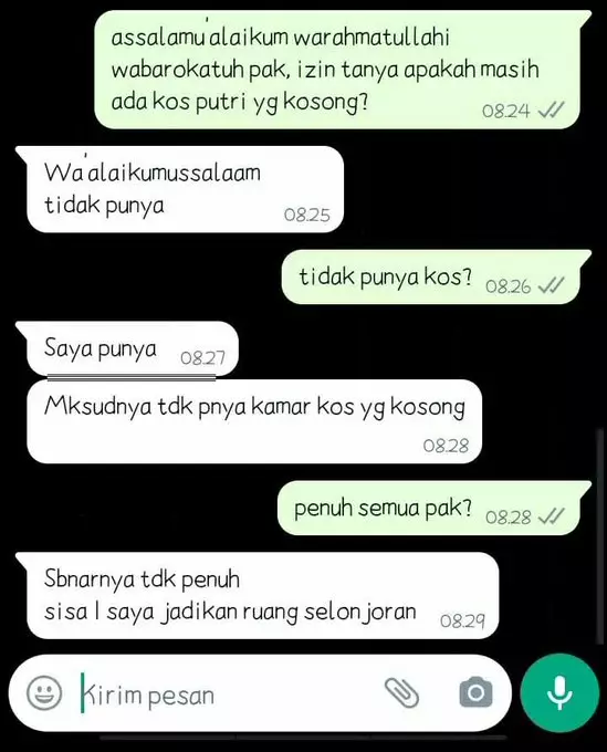 pengumuman terima kos © berbagai sumber