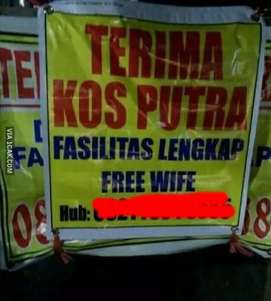 pengumuman terima kos © berbagai sumber