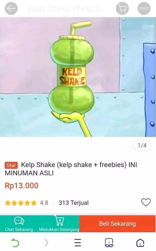benda kartun spongebob dijual online © berbagai sumber