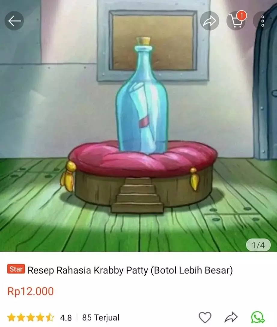 benda kartun spongebob dijual online © berbagai sumber