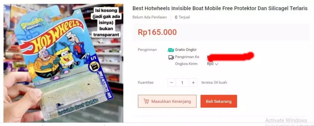 benda kartun spongebob dijual online © berbagai sumber