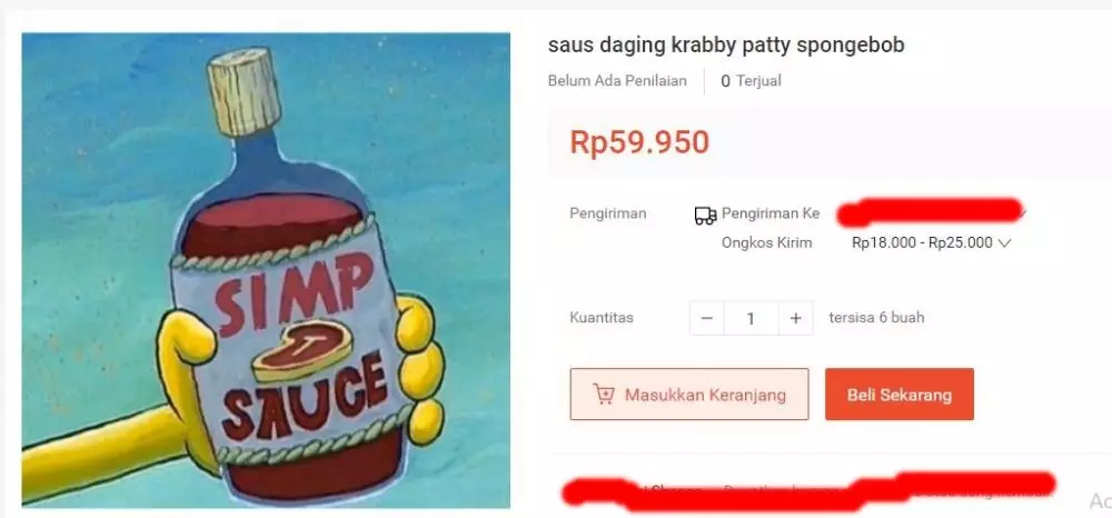 benda kartun spongebob dijual online © berbagai sumber