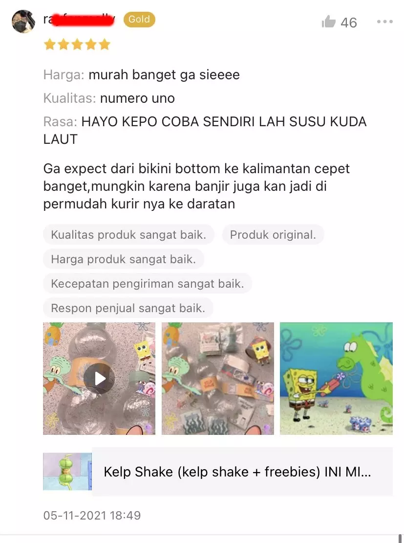 benda kartun spongebob dijual online © berbagai sumber