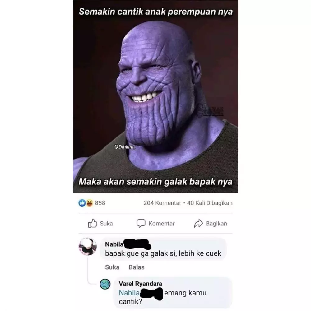 balasan di status FB nyeleneh banget © Instagram