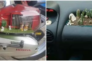 13 Potret lucu hiasan di kendaraan ini bikin heran melihatnya