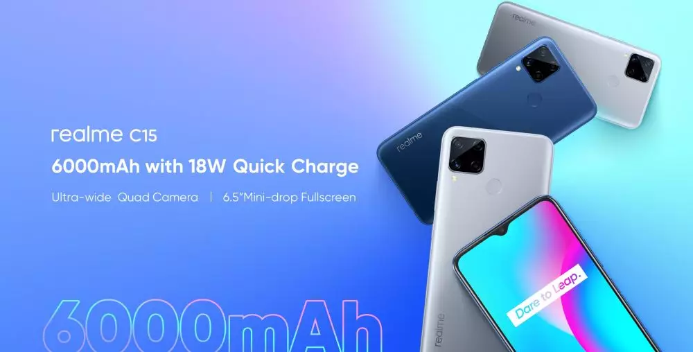11 HP Realme Rp 1 jutaan RAM 4 GB, power baterai hingga 6000 mAh © realme.com